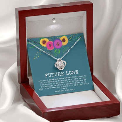Future LCSW Gift | Graduation Necklace, Social, Case Worker, Counselor, MSW, Social Work, Appreciation, School, Bachelor's Degree