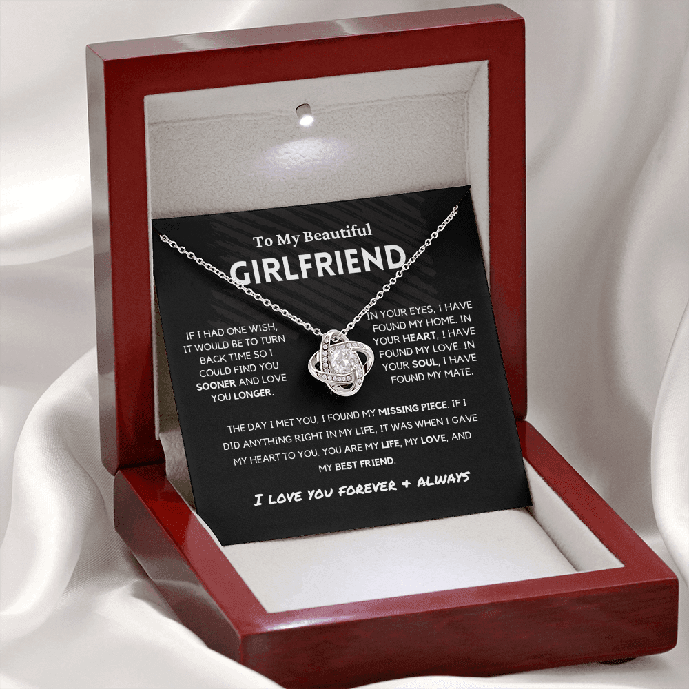 Soulmate - Missing Piece - Eternal Hope Necklace | Romantic Gift for Wife, Fiancé, Girlfriend, Valentine's Day Present 0201dK