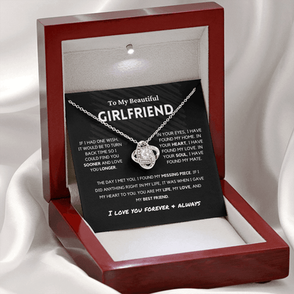 Soulmate - Missing Piece - Eternal Hope Necklace | Romantic Gift for Wife, Fiancé, Girlfriend, Valentine's Day Present 0201dK
