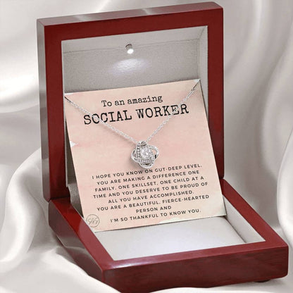 0922c social worker.png Necklace Love Knot