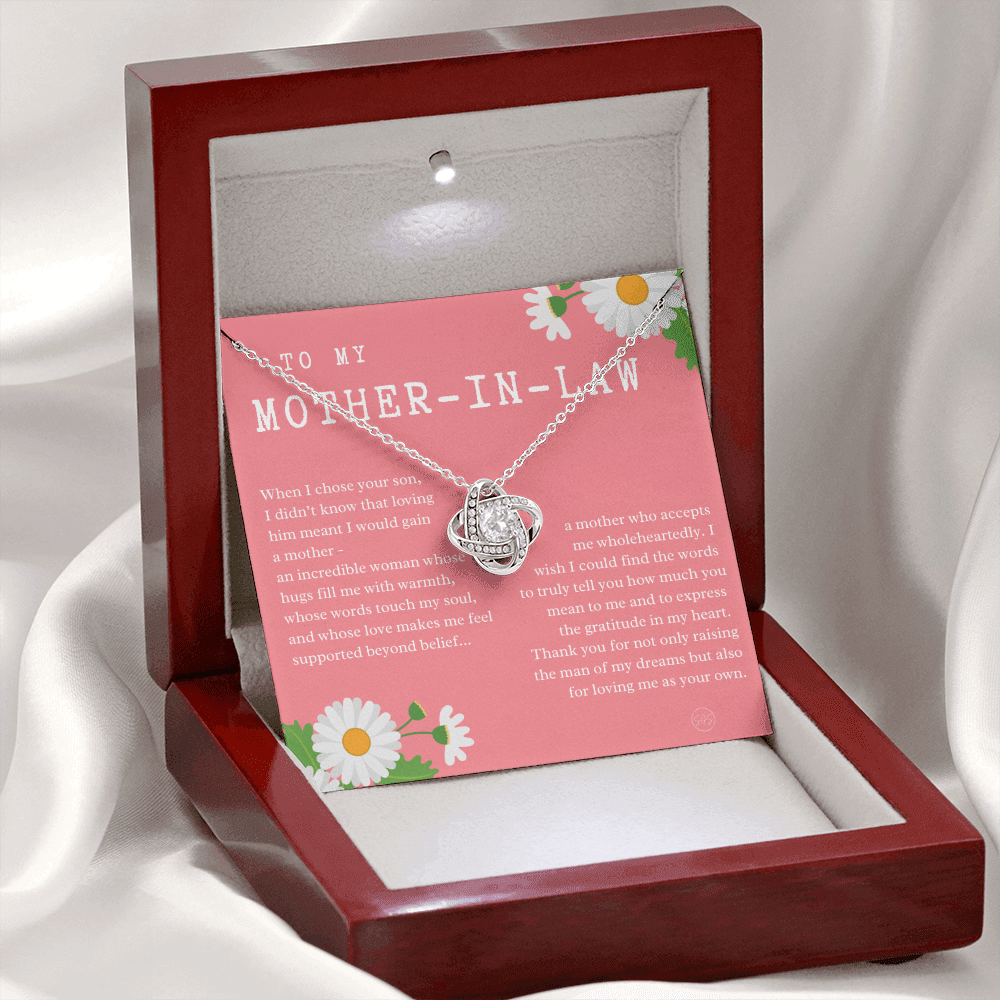 Personalized Knot Necklace for Your Mother-in-law | Mother's Day Gift, From Daughter-in-Law, Mother in Love MIL8k