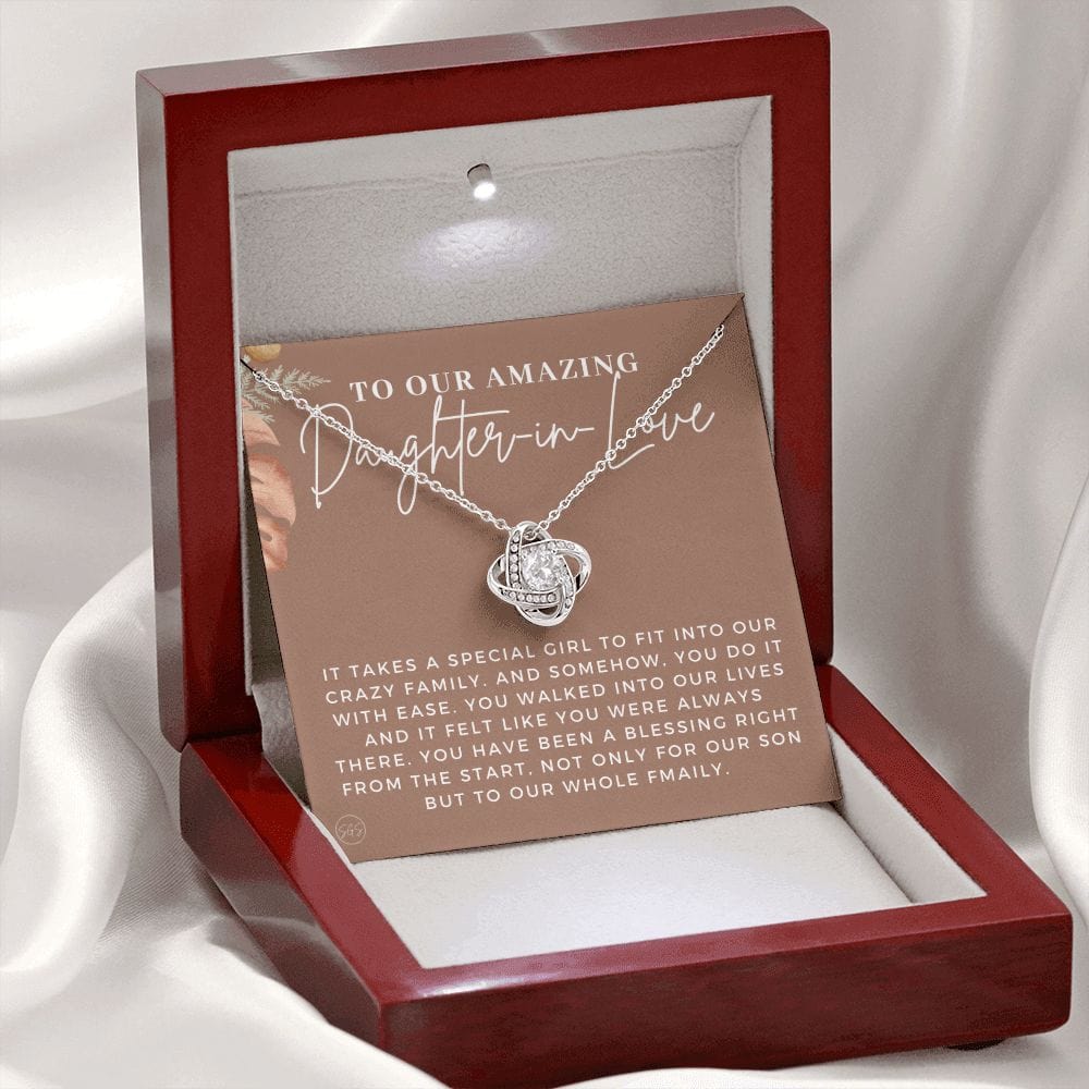 Daughter-in-Law Gift | Daughter in LOVE Necklace Gift, Christmas Gift For Daughter in Law, Birthday Gift, Cute Small Gift for Son's Wife