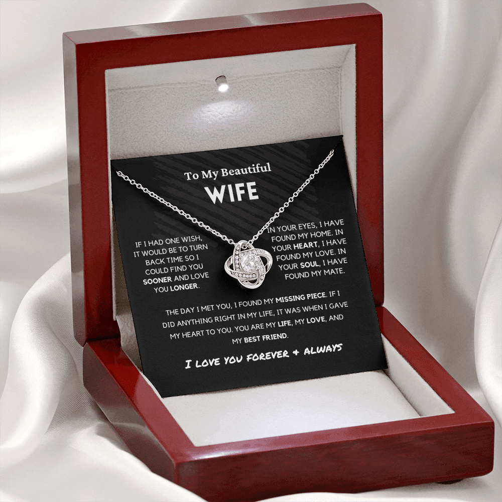 Soulmate - Missing Piece - Eternal Hope Necklace | Romantic Gift for Wife, Fiancé, Girlfriend, Valentine's Day Present 0201cK