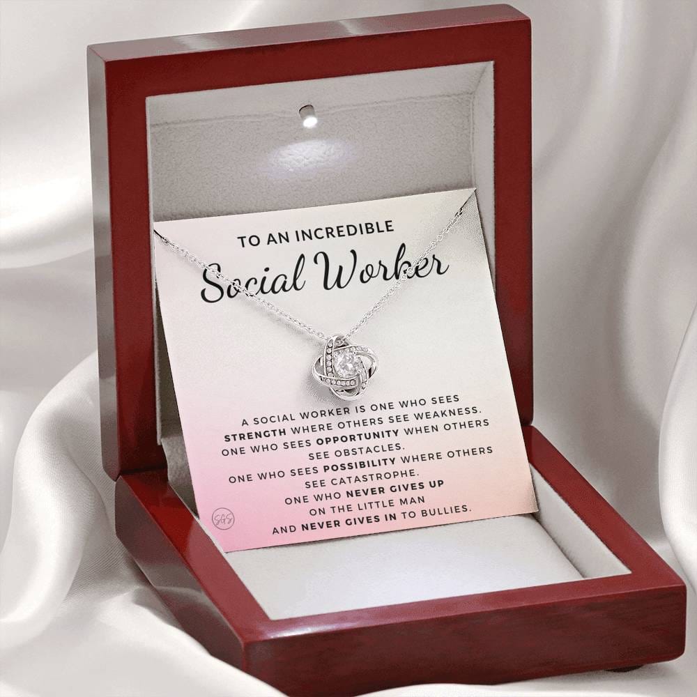 0922e social worker.png Necklace Love Knot