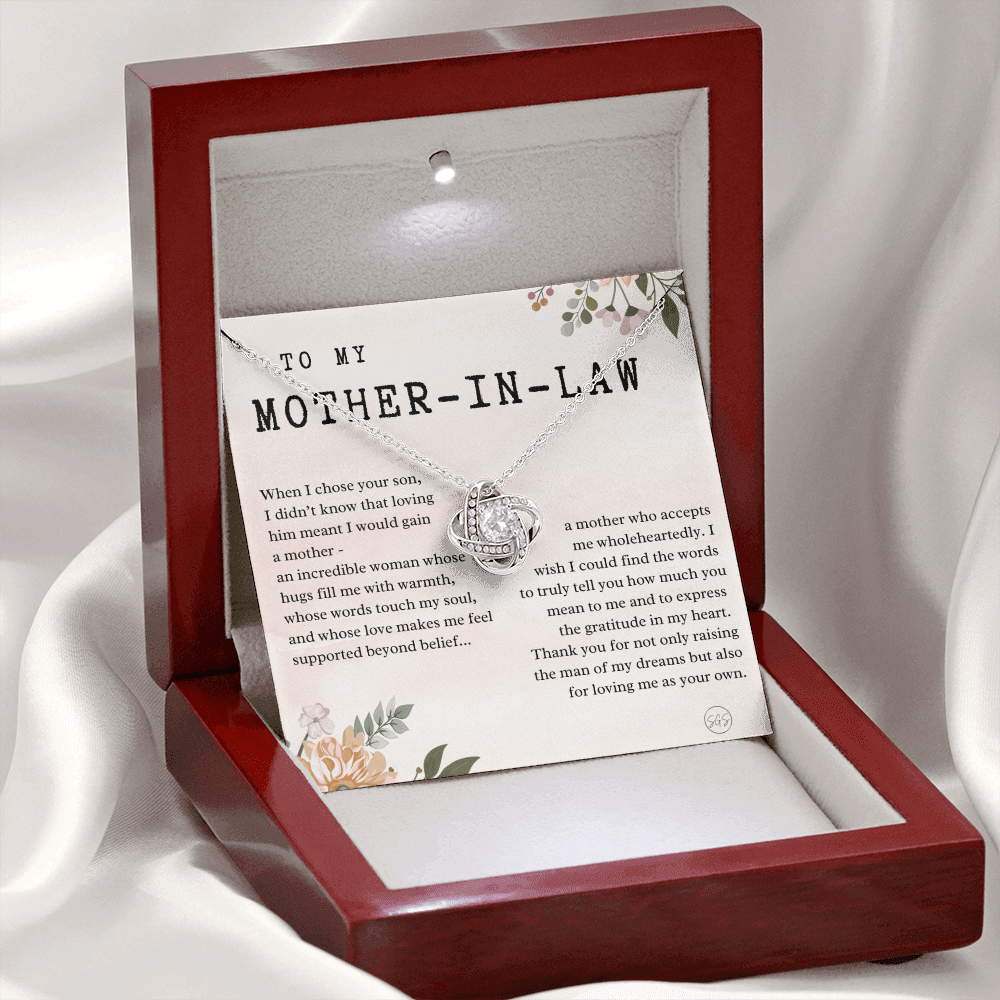 Personalized Knot Necklace for Your Mother-in-law | Mother's Day Gift, From Daughter-in-Law, Mother in Love MIL7k