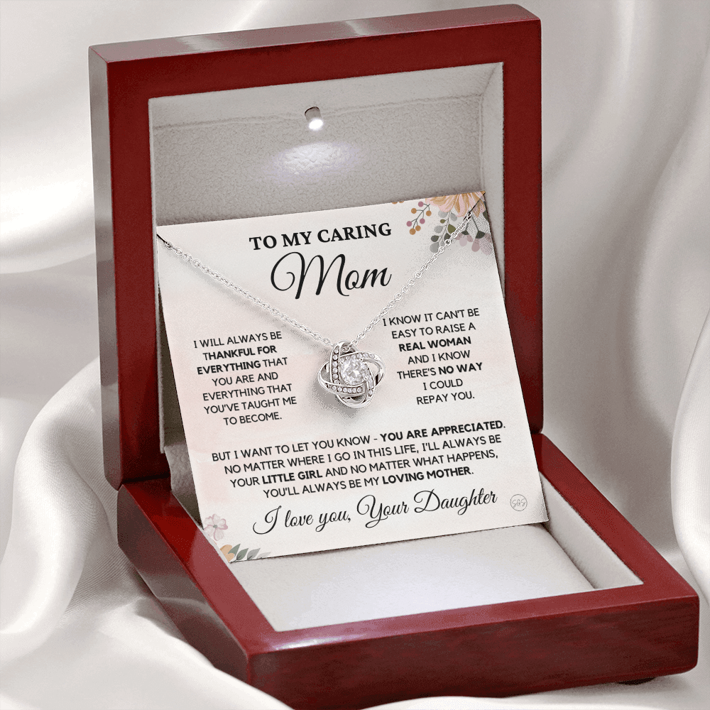 Mom - Forever Grateful - Necklace | Gift for Mother's Day, Gift for Mom From Daughter, Mother & Daughter, I'll Always Be Your Little Girl 3K