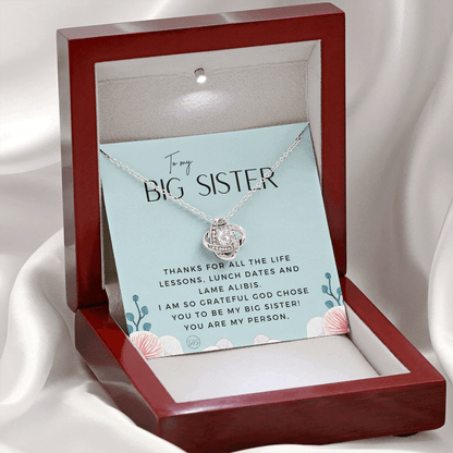 Big Sister Gift| Necklace for Older Sister, Christmas Idea, Birthday Present from Younger Sister, Best Big Sis, Heartfelt & Cute 1111gcKA