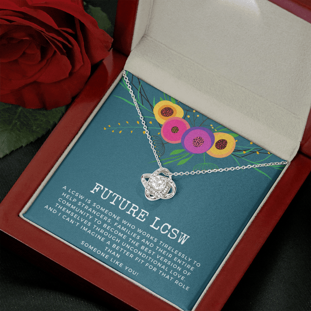 Future LCSW Gift | Graduation Necklace, Social, Case Worker, Counselor, MSW, Social Work, Appreciation, School, Bachelor's Degree