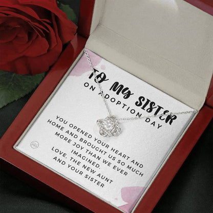 sister adoption 0709j Necklace Love Knot
