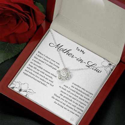 Personalized Knot Necklace for Your Mother-in-law | Mother's Day Gift, From Daughter-in-Law, Mother in Love MIL2k