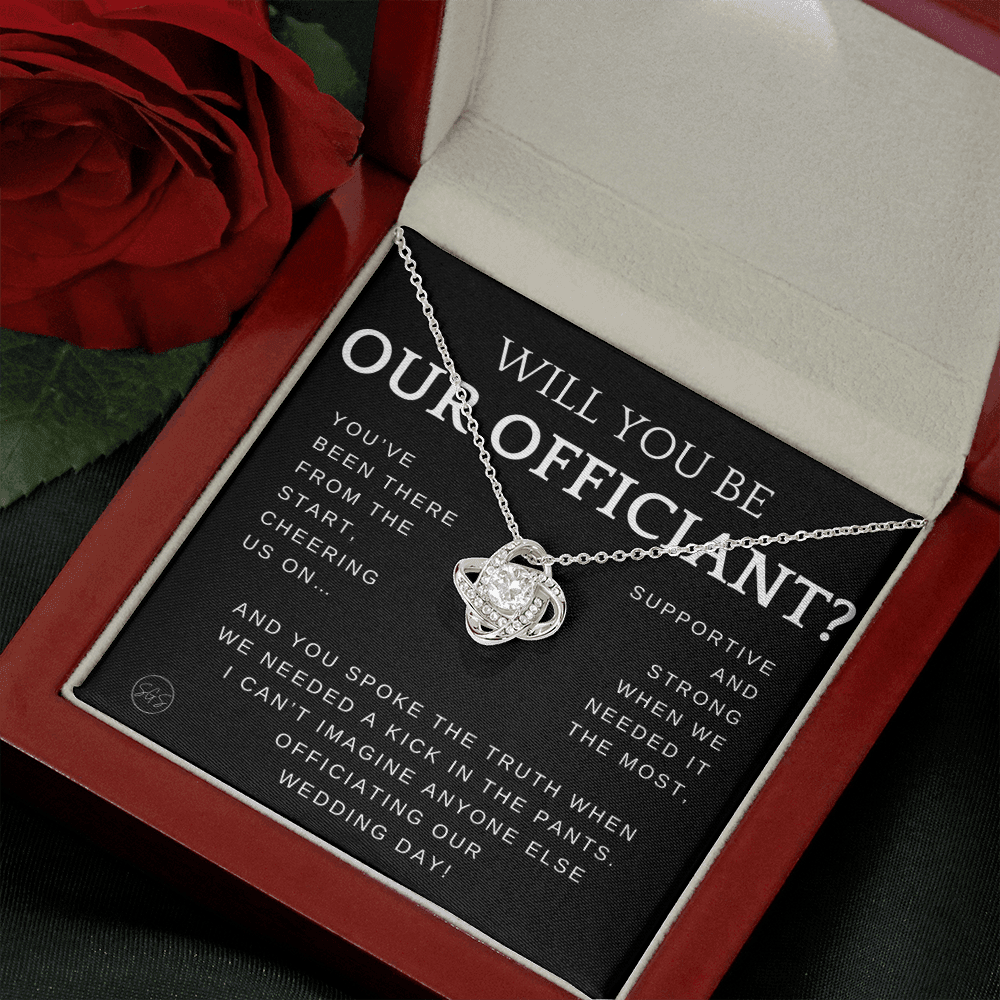 Wedding Officiant Proposal Gift | Will You Marry Us? Will You Be Our Officiant? For Friends, Best Friend Bestie Necklace Bridal Party 0131zK