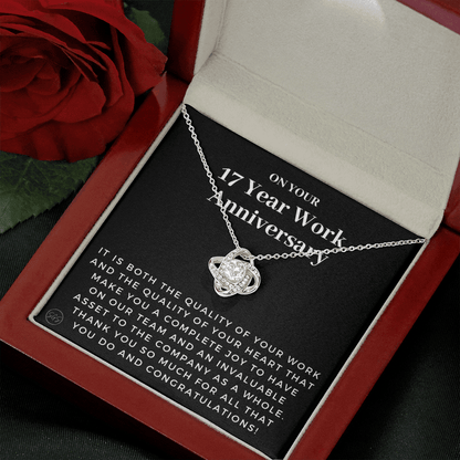 17 Year Job Anniversary Gift | Thank You Gift from Boss, Employee Work Appreciation, Co-Worker, Congrats, Years of Service AN17K