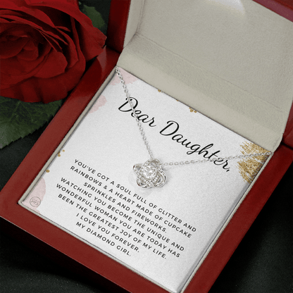 1129db Necklace Love Knot
