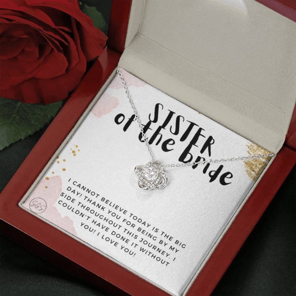 0625K sister of the bride Necklace Love Knot