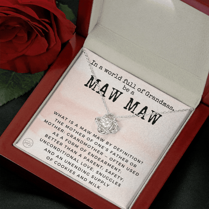 Gift for Maw Maw | Grandmother Nickname, Grandma, Mother's Day Necklace, Birthday, Get Well, Missing You, Maw Maw Definition, Christmas, From Family Grandkids  Granddaughter Grandson 1118cK