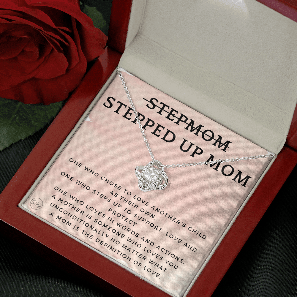 Stepped Up Mom | Gift for Stepmom, Bonus Mom, Stepmother, Grandma, Second Mama, From Step Daughter Son, Christmas, Birthday, Foster 1026dK