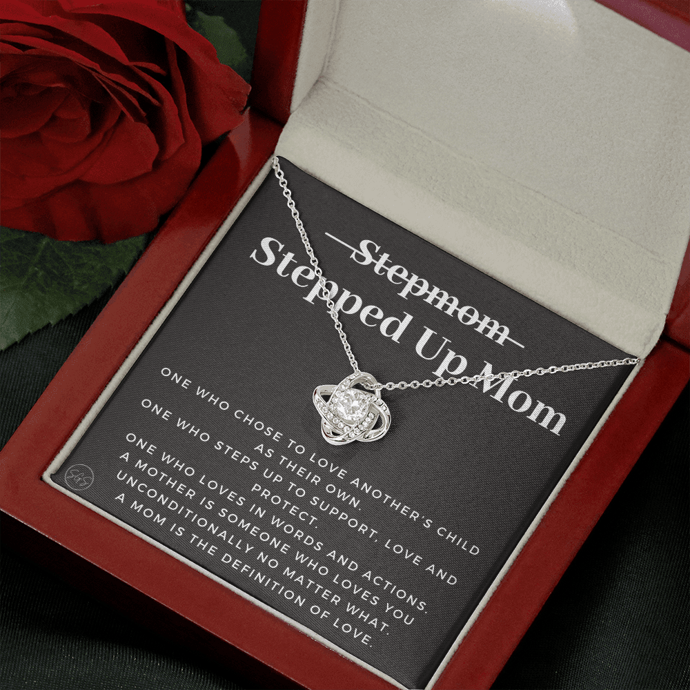 Stepped Up Mom | Gift for Stepmom, Bonus Mom, Stepmother, Grandma, Second Mama, From Step Daughter Son, Christmas, Birthday, Foster 1105cK