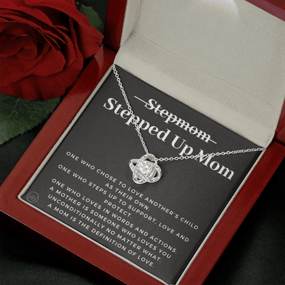 Stepped Up Mom | Gift for Stepmom, Bonus Mom, Stepmother, Grandma, Second Mama, From Step Daughter Son, Christmas, Birthday, Foster 1105cK