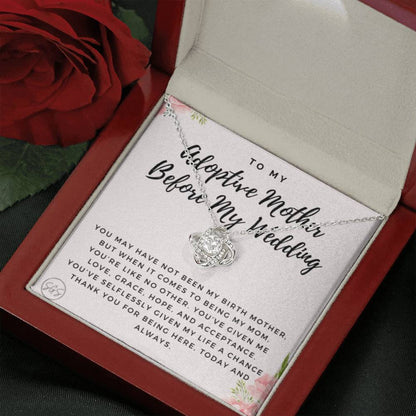0625L adoptive mother wedding Necklace Love Knot