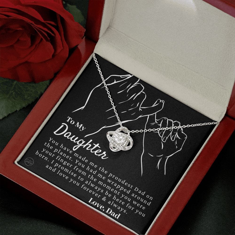Daughter Gift (From Dad) | Father to Daughter Necklace, Pinky Promise Gift To Daughter From Dad, Daughter Necklace, Christmas Gift for Her