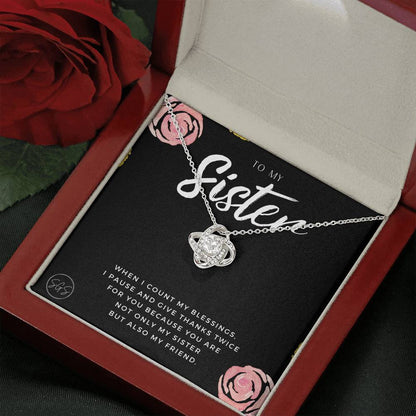 sister and friend 0707i Necklace Love Knot