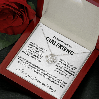 Girlfriend - Always Here - Necklace | Gift for Girlfriend, Annviersary Gift, Valentine's Day Present, From Boyfriend 04b Necklace Love Knot