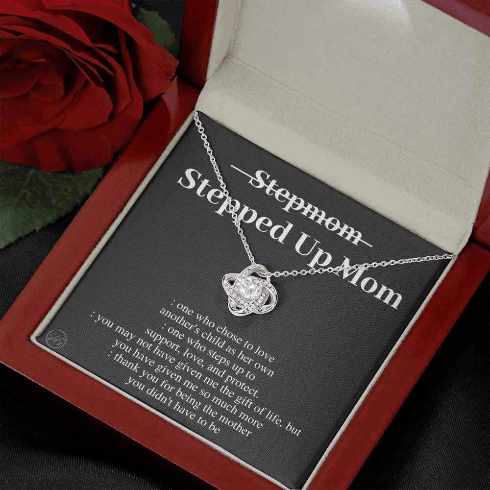 Stepped Up Mom | Gift for Stepmom, Bonus Mom, Stepmother, Grandma, Second Mama, From Step Daughter Son, Christmas, Birthday, Foster 1105dK