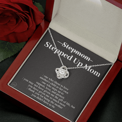 Stepped Up Mom | Gift for Stepmom, Bonus Mom, Stepmother, Grandma, Second Mama, From Step Daughter Son, Christmas, Birthday, Foster 1105dK