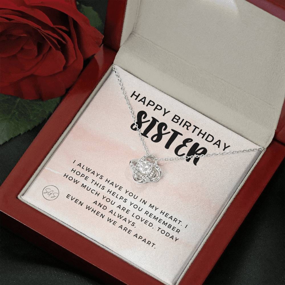 Sister Happy Bday 0707d Necklace Love Knot