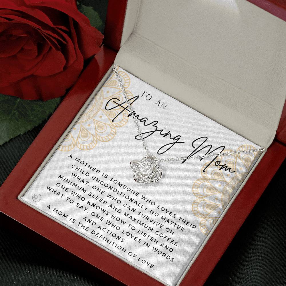 Gift for Mom | For An Incredible Mom, Mother's Day Necklace, From Daughter, Gift for New Mom, Pregnant Sister Gift, Christmas Gift 1112abKA