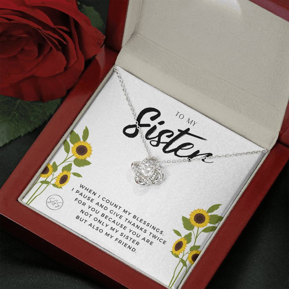 sister and friend 0707h Necklace Love Knot