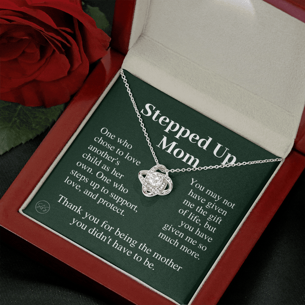 Stepped Up Mom | Gift for Stepmom, Bonus Mom, Stepmother, Grandma, Second Mama, From Step Daughter Son, Mother's Day, Birthday, Foster 125fK