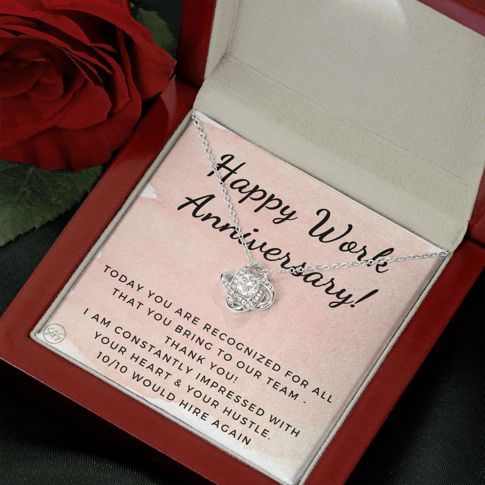 Happy Work Anniversary! Gift From Boss, Hustle, Congrats, Thank You, Christmas, Necklace, Team, Office Present, Employee Appreciation 1029aKA
