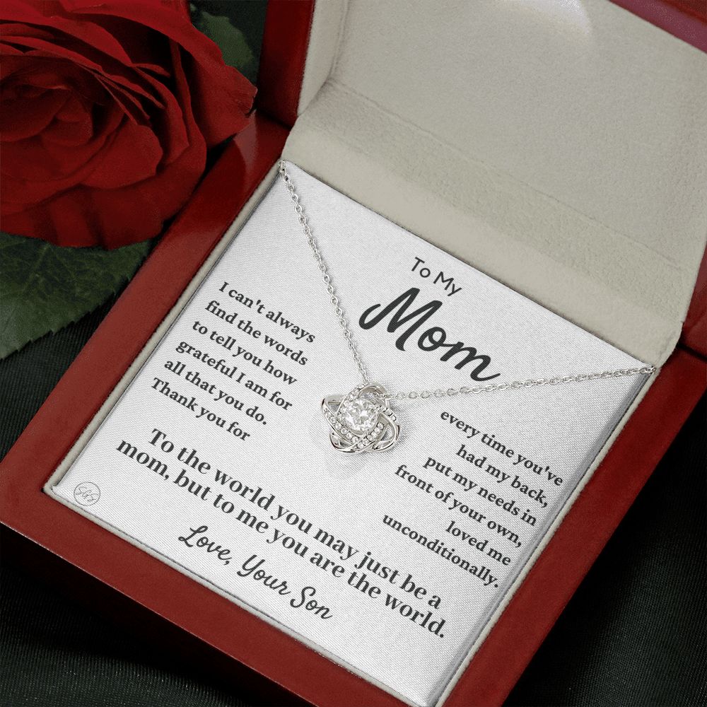 Mom - Loved Mother - Necklace | Gift for Mother From Son, Mother's Day Necklace, I'll Always Be Your Little Boy, Birthday Gift for Mom, Knot