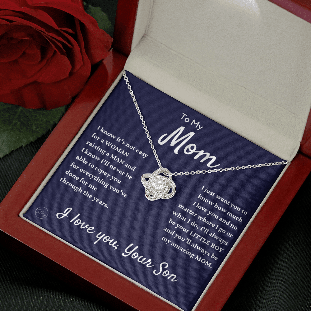 Mom - Loved Mother - Necklace | Gift for Mother From Son, Mother's Day Necklace, I'll Always Be Your Little Boy, Mom and Son