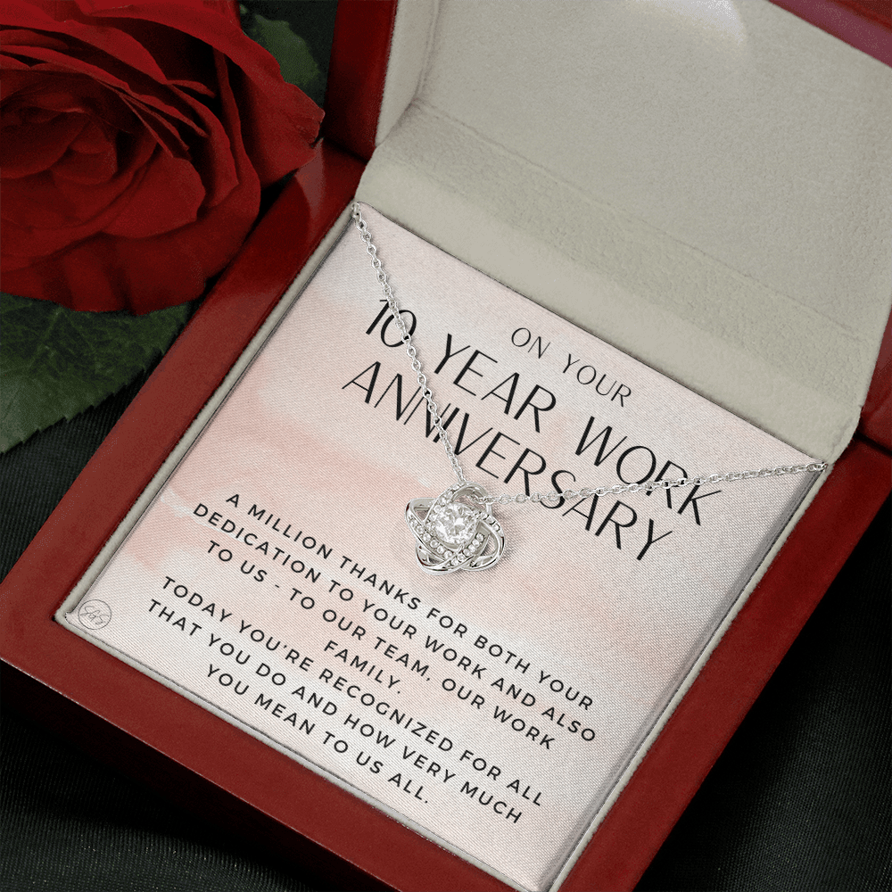 10 Year Work Anniv. Gift - Thank You Gift from Boss, Ten Yr Job Anniversary, Employee Appreciation, Co-Worker, Congrats, Years of Service