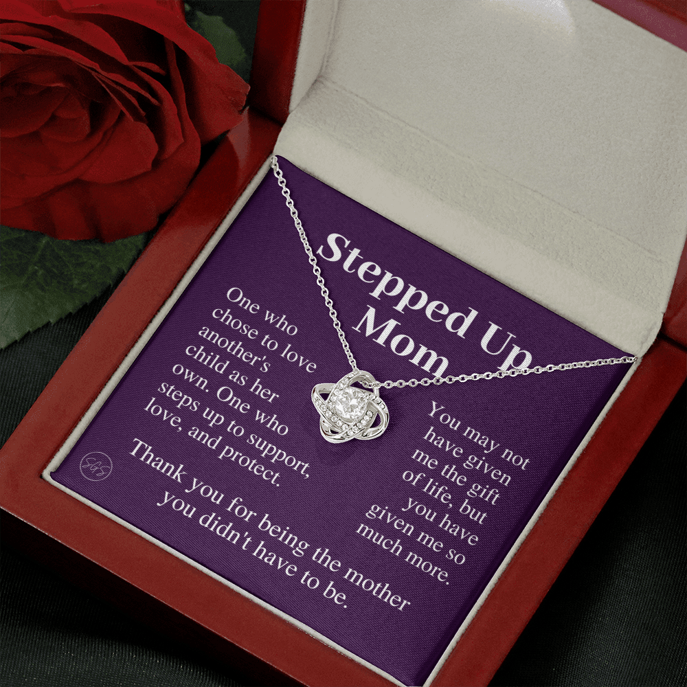 Stepped Up Mom | Gift for Stepmom, Bonus Mom, Stepmother, Grandma, Second Mama, From Step Daughter Son, Mother's Day, Birthday, Foster 125iK