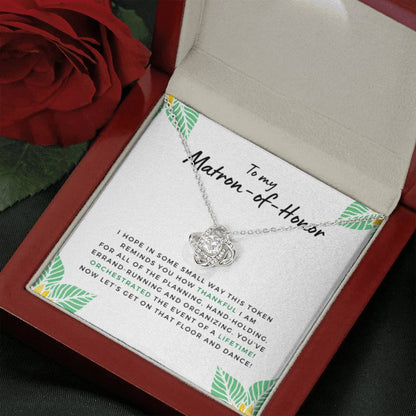 MatronofHonorTokenofThanks Necklace Love Knot
