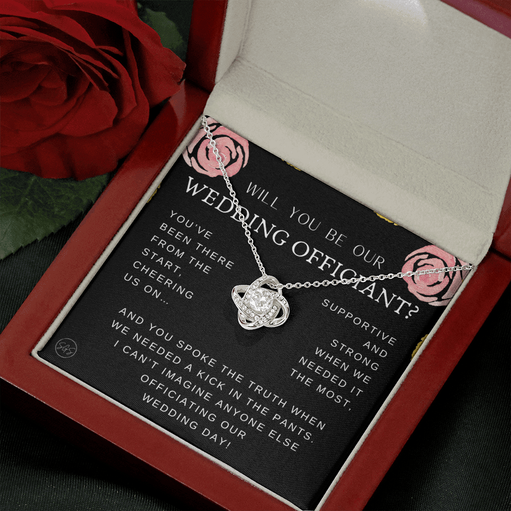 Wedding Officiant Proposal Gift | Will You Marry Us? Will You Be Our Officiant? For Friends, Best Friend Bestie Necklace Bridal Party 0131K