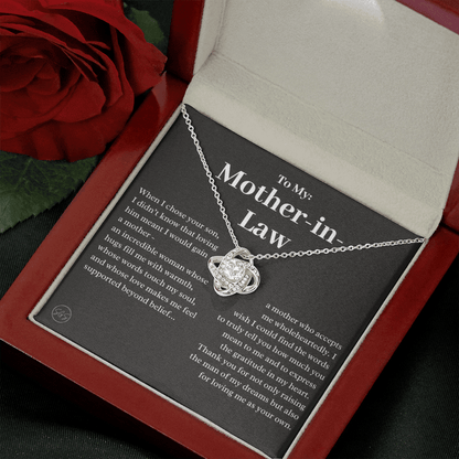 Personalized Knot Necklace for Your Mother-in-law | Mother's Day Gift, From Daughter-in-Law, Mother in Love MIL5k