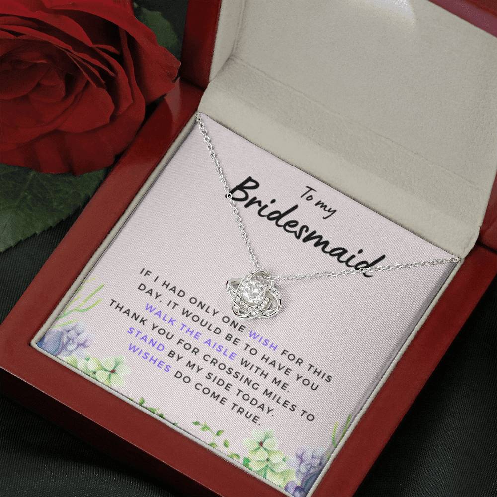 BridesmaidWishesDoComeTrue Necklace Love Knot