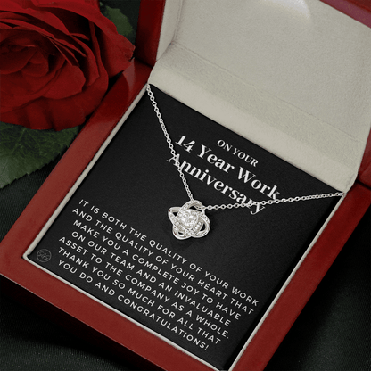 14 Year Job Anniversary Gift | Thank You Gift from Boss, Employee Work Appreciation, Co-Worker, Congrats, Years of Service AN14K