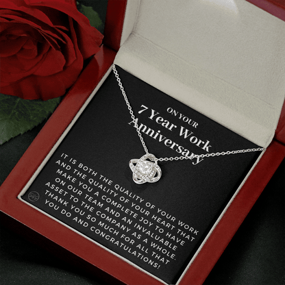 7 Year Job Anniversary Gift | Thank You Gift from Boss, Employee Work Appreciation, Co-Worker, Congrats, Years of Service AN07K