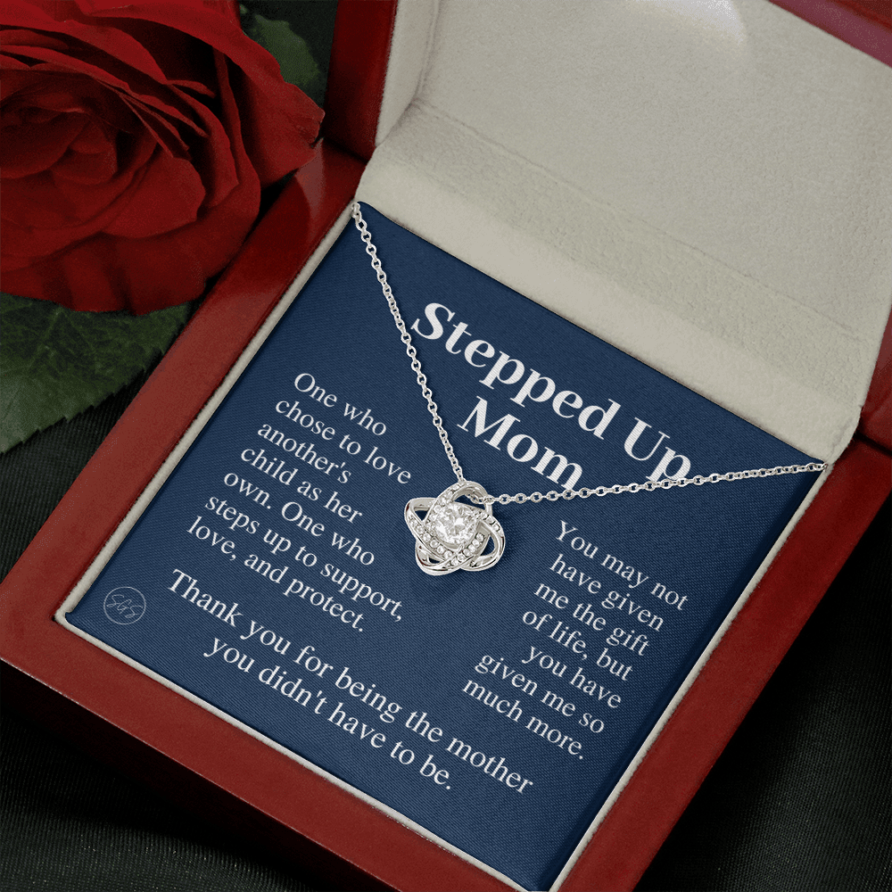Stepped Up Mom | Gift for Stepmom, Bonus Mom, Stepmother, Grandma, Second Mama, From Step Daughter Son, Mother's Day, Birthday, Foster 125eK