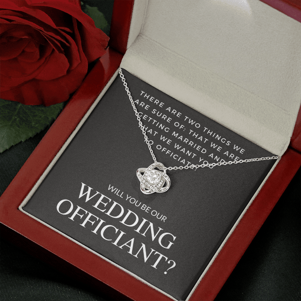 Wedding Officiant Proposal Gift | Will You Marry Us? Will You Be Our Officiant? For Friends, Best Friend Bestie Necklace Bridal Party 0131pK