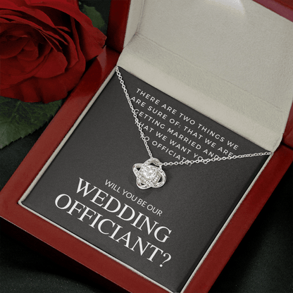 Wedding Officiant Proposal Gift | Will You Marry Us? Will You Be Our Officiant? For Friends, Best Friend Bestie Necklace Bridal Party 0131pK