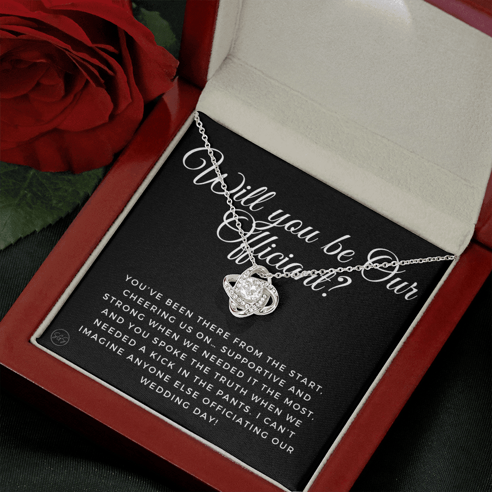 Wedding Officiant Proposal Gift | Will You Marry Us? Will You Be Our Officiant? For Friends, Best Friend Bestie Necklace Bridal Party 0131xK
