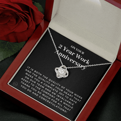 2 Year Job Anniversary Gift | Thank You Gift from Boss, Employee Work Appreciation, Co-Worker, Congrats, Years of Service AN02K