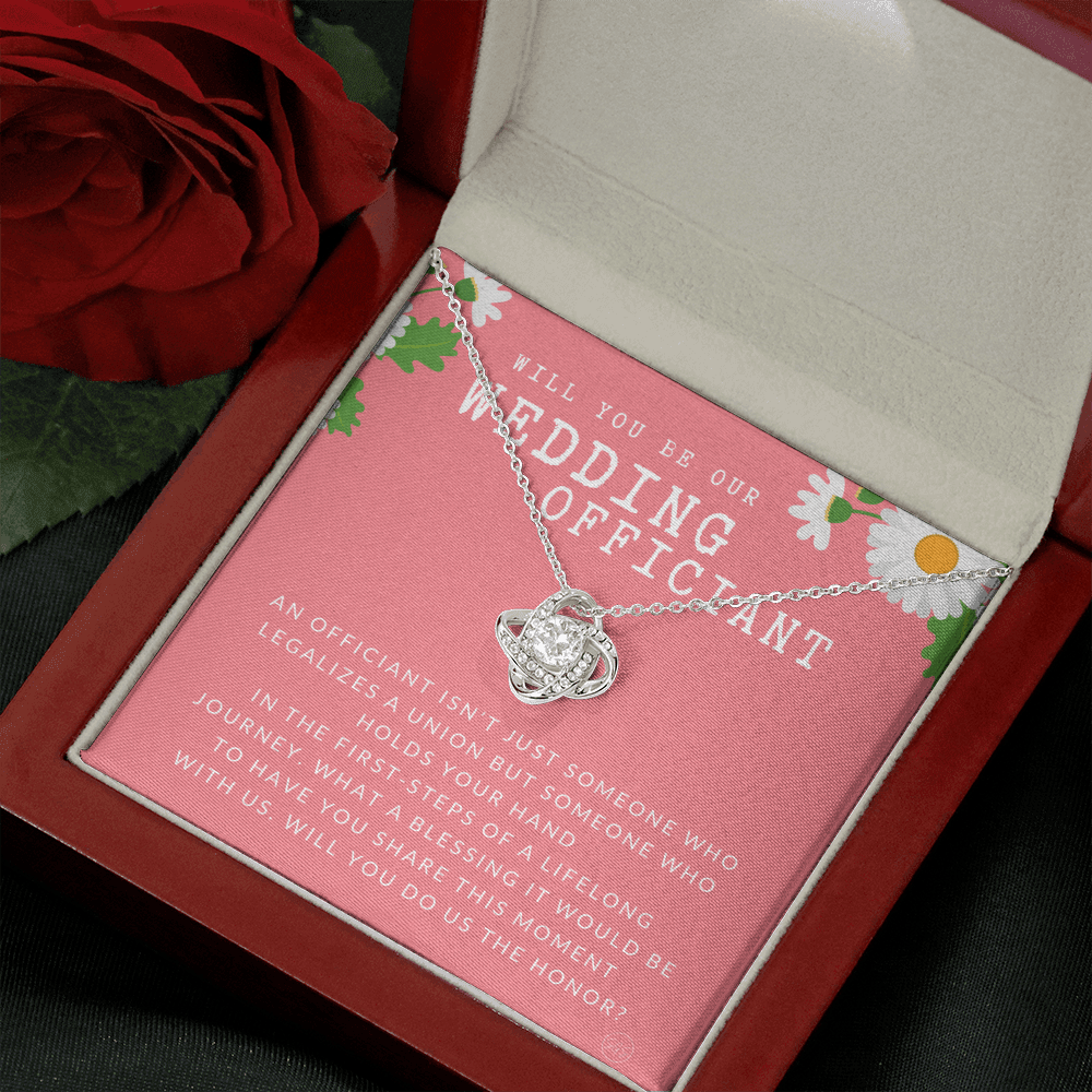 Wedding Officiant Proposal Gift | Will You Marry Us? Will You Be Our Officiant? For Friends, Best Friend Bestie Necklace Bridal Party 0131fK