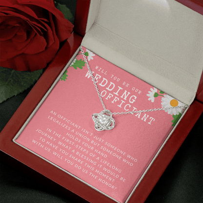 Wedding Officiant Proposal Gift | Will You Marry Us? Will You Be Our Officiant? For Friends, Best Friend Bestie Necklace Bridal Party 0131fK